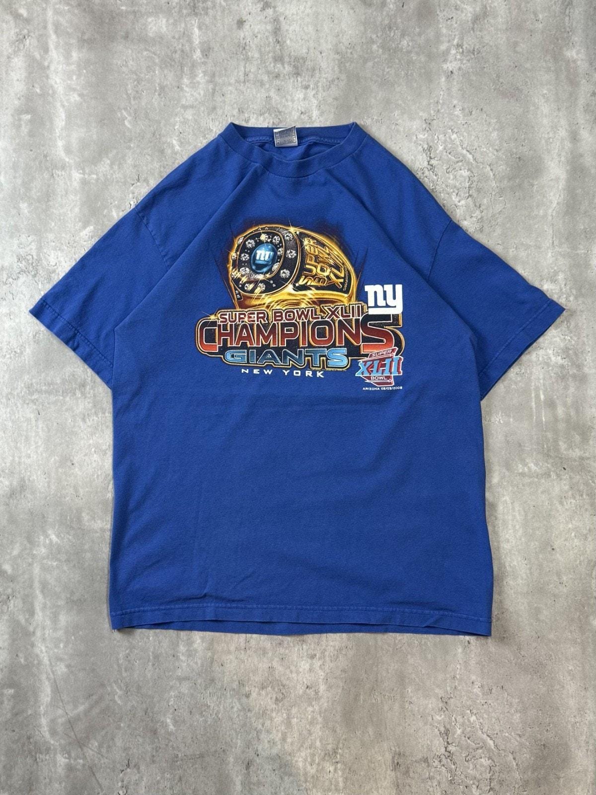 Bowl Champions Giants Super Bowl Merchandise Men's Royal New York