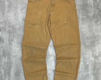 Carhartt Relaxed Fit Canvas Workwear Five Pocket Pants Size 30 Beige