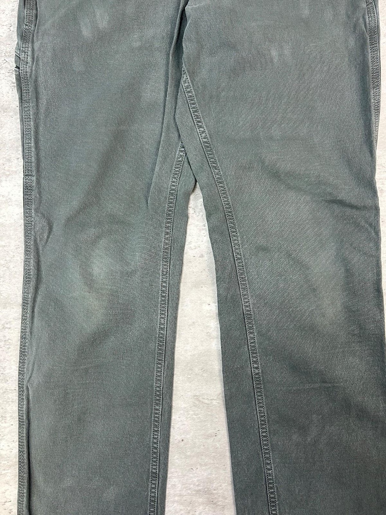 Carhartt Relaxed Fit Canvas Workwear Five Pocket Pants Size 34 Green image 5