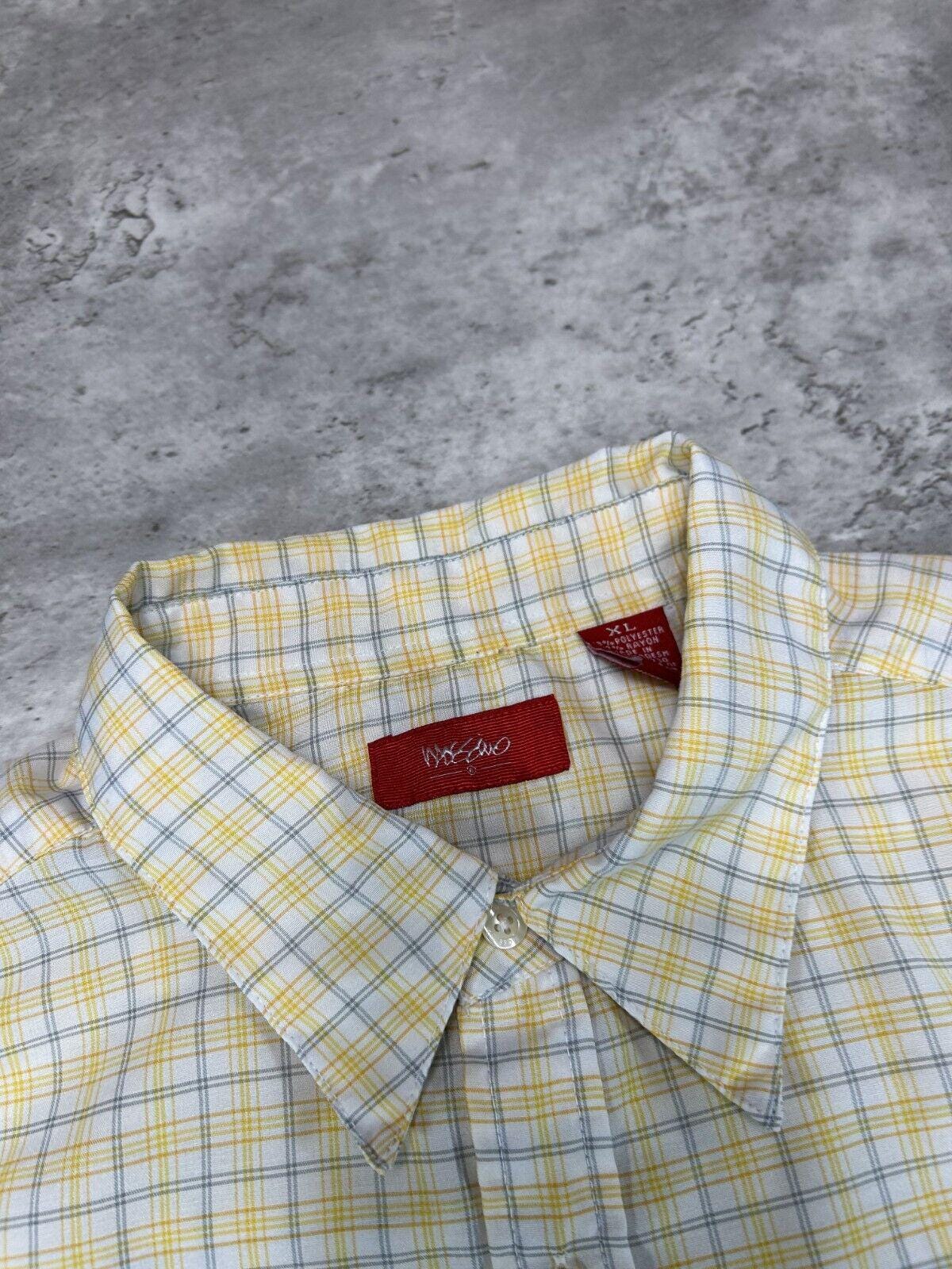 Vintage Mossimo Plaid Short Sleeve Cropped Button up Shirt