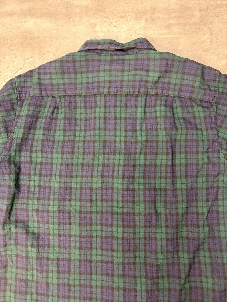 Vintage Pendleton Single Pocket Karierter Druck Lange Ärmel Button Up Shirt Gr. XL Bild 8