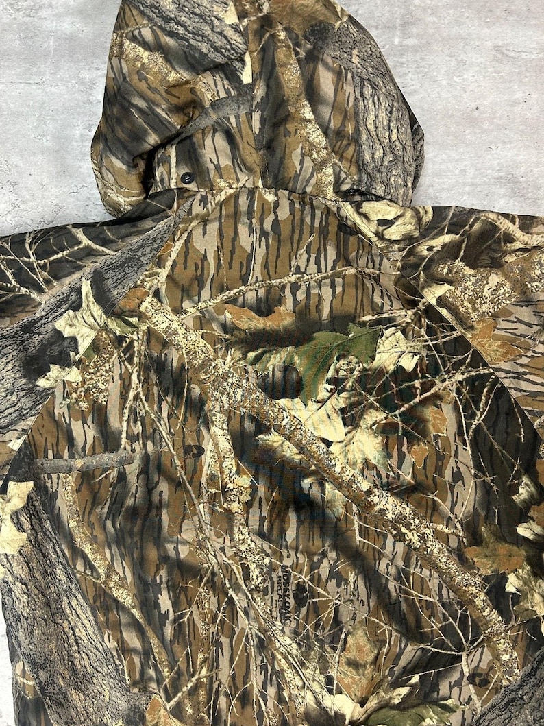 Vintage 80-/90-tals Mossy Oak Tree Camo jaktvindjacka storlek Medium bild 8