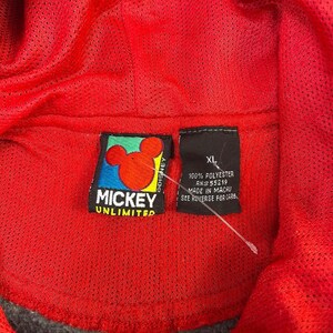 Vintage Disney Mickey Mouse Embroidered Fleece Hooded Sweatshirt Size XL image 3