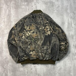 Vintage 90s Jerzees Outdoors Mossy Oak Break up Camo Hunting Jacket Size XL image 2