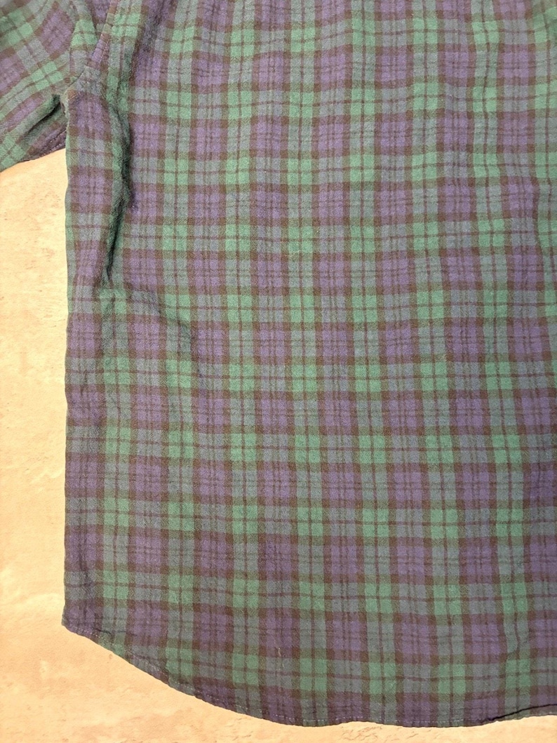 Vintage Pendleton Single Pocket Karierter Druck Lange Ärmel Button Up Shirt Gr. XL Bild 10