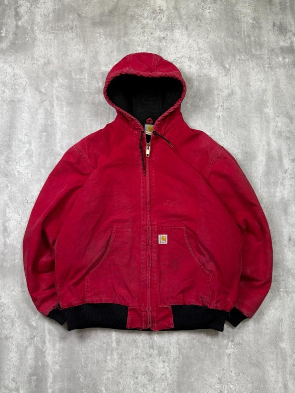 Vintage Carhartt Active Jacket Red - Etsy