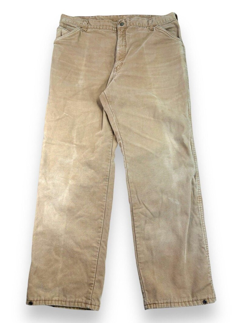 Vintage 90s Walls Quilted Lined Thinsulate Canvas Workwear Pants Size