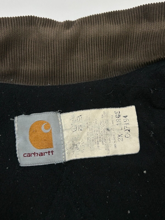 Vintage 90s Carhartt Quilted Lined Canvas Rancher… - image 3