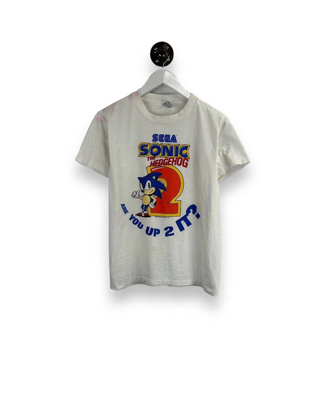 Vintage 1992 Sonic the Hedgehog 2 Video Game Promo Graphic T Vintage 1992 Sonic the Hedgehog 2 Video Game Promo Graphic T