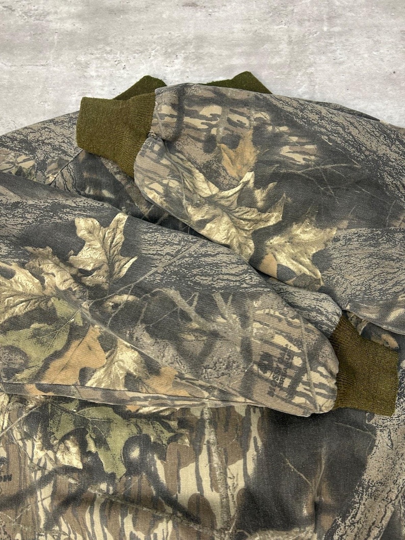 Vintage 90s Jerzees Outdoors Mossy Oak Break up Camo Hunting Jacket Size XL image 11