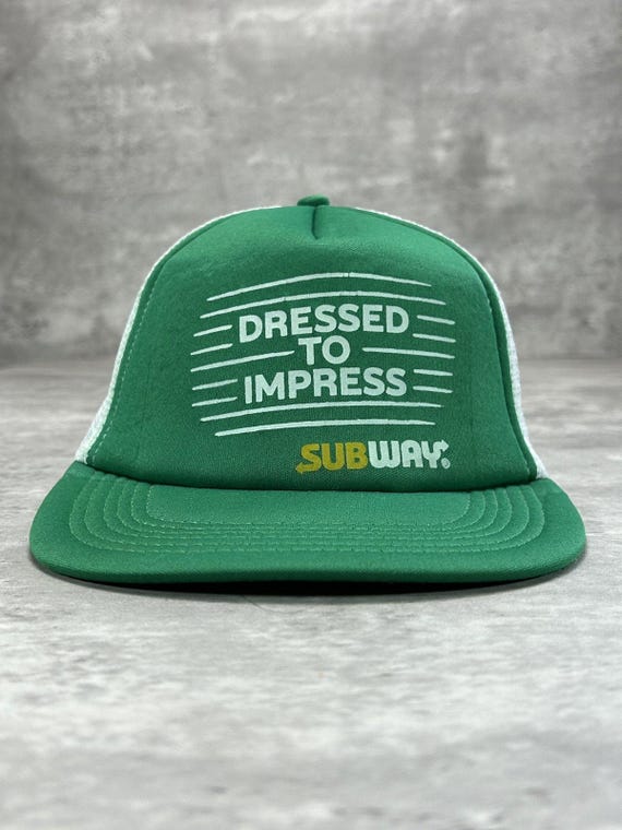 Vintage 90s Subway Dress to Impress Graphic Spellout Trucker Snapback Hat  OSFA - Etsy Israel