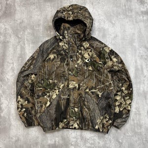 Vintage 80-/90-tals Mossy Oak Tree Camo jaktvindjacka storlek Medium bild 1