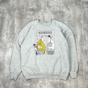 Vintage 80s/90s Life On The Wild Side Comedy Graphic Sweatshirt Size XL Gray
