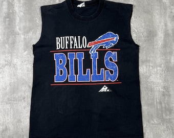 Koszulka bez rękawów z nadrukiem Buffalo Bills NFL Spellout z lat 90., rozmiar L