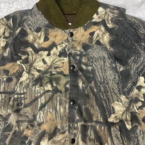 Vintage 90s Jerzees Outdoors Mossy Oak Break up Camo Hunting Jacket Size XL image 4