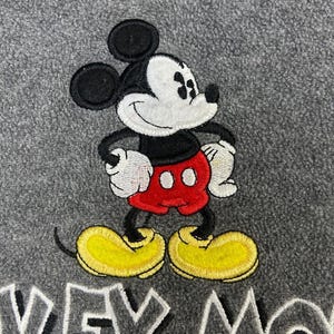 Vintage Disney Mickey Mouse Embroidered Fleece Hooded Sweatshirt Size XL image 7
