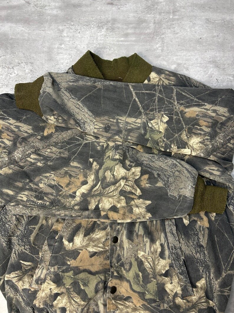 Vintage 90s Jerzees Outdoors Mossy Oak Break up Camo Hunting Jacket Size XL image 7