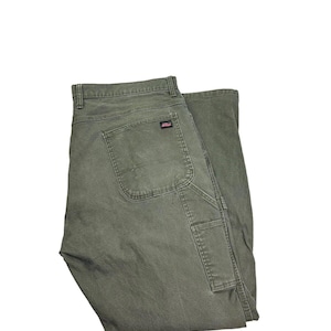 Dickies Canvas Workwear Carpenter Pants Size 42 Green