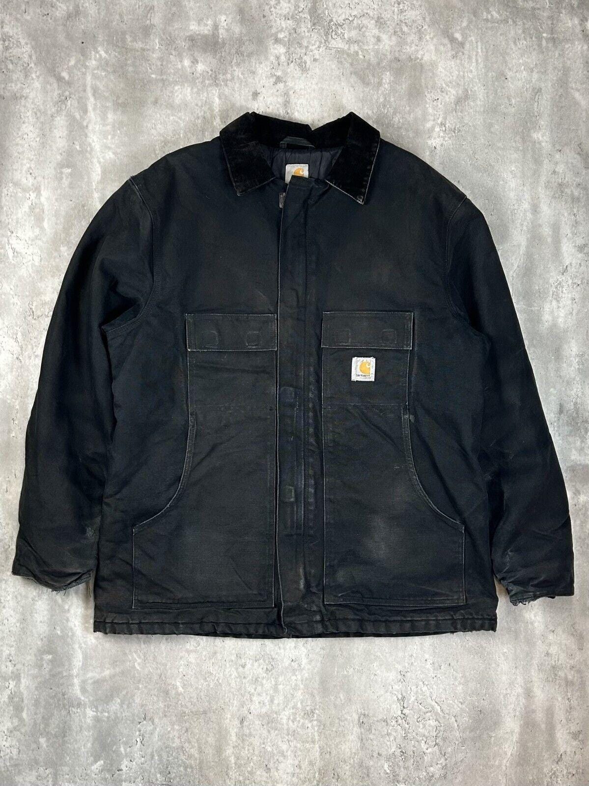 Vintage Carhartt Quilted Lined Canvas Work Wear Arctic Jacket Size