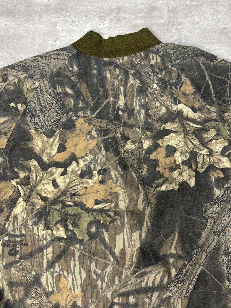 Vintage 90s Jerzees Outdoors Mossy Oak Break up Camo Hunting Jacket Size XL image 8