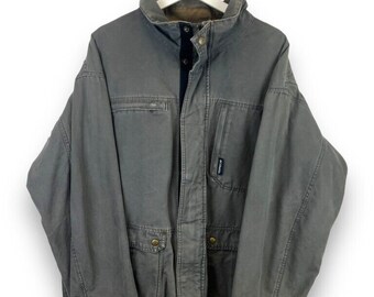 Vintage Columbia Sportswear Lona Aislada Chaqueta con Cremallera Completa Tamaño XL Gris