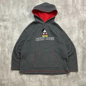 Vintage Disney Mickey Mouse Embroidered Fleece Hooded Sweatshirt Size XL image 1