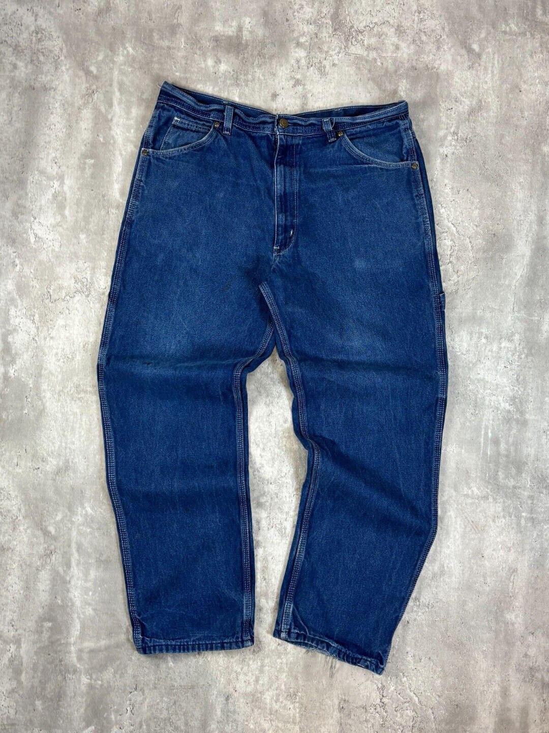 Vintage Key Work Wear Dark Wash Carpenter Pants Size 35 Blue - Etsy