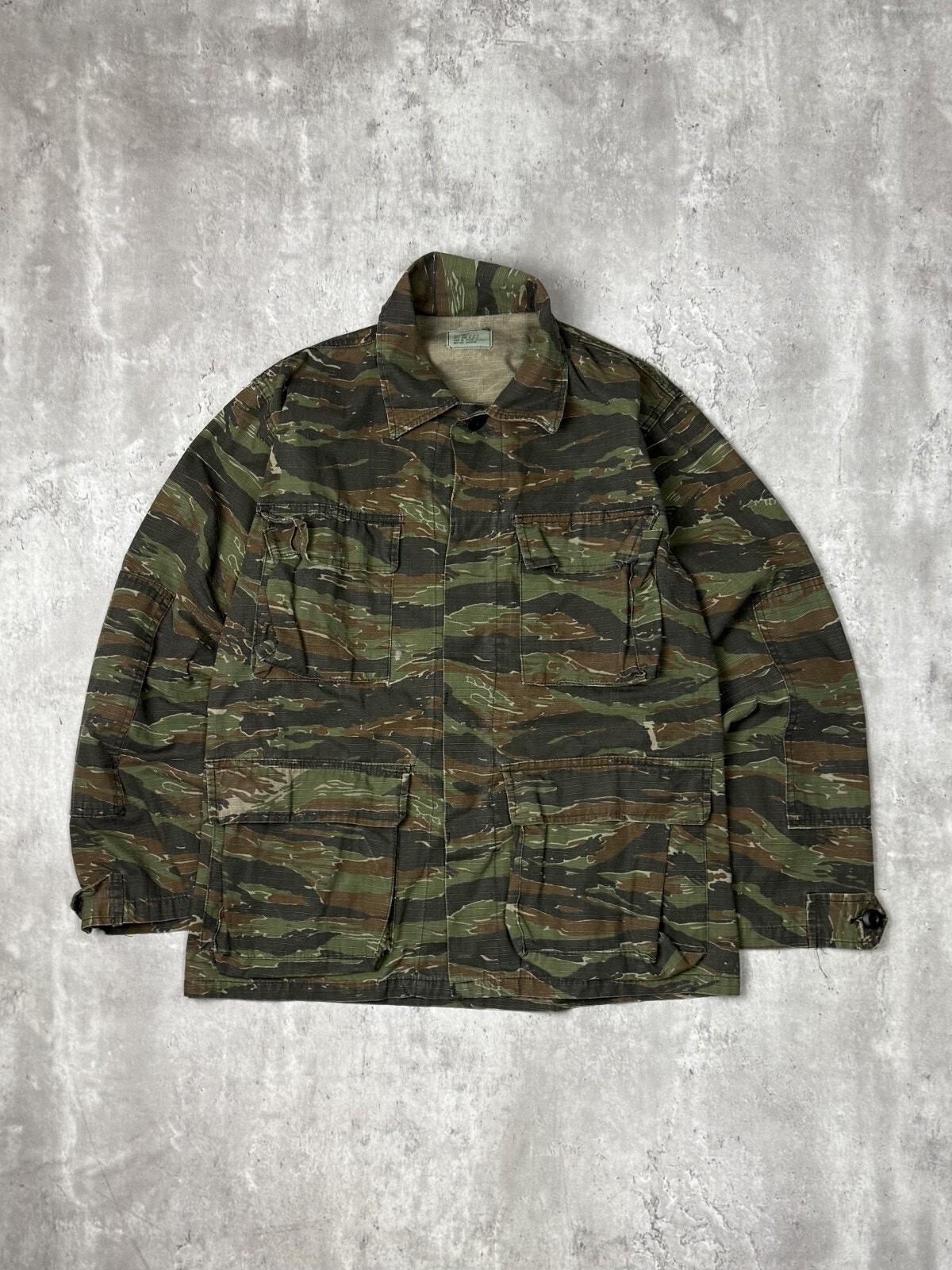 Vintage 1980s US Military Tiger Stripe Camo Multi Pocket