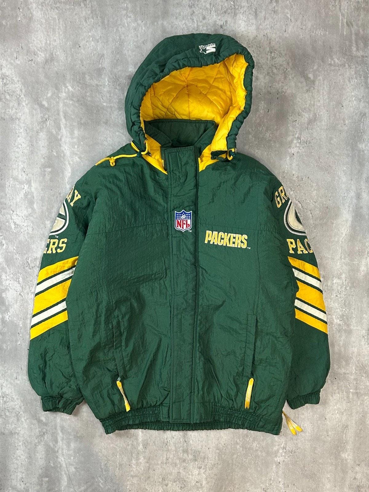 古着　APEX ONE nylon jacket パッカーズ ナイロンジャケット Vintage Apex One Detroit Lions NFL Football Zip Up Puffer