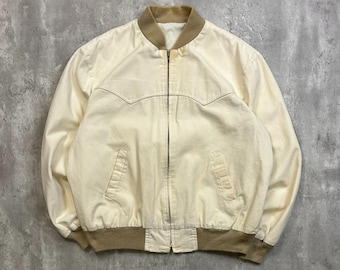 Vintage 90s Walls Canvas Workwear Santa Fe Style Bomber Jacket Size XL