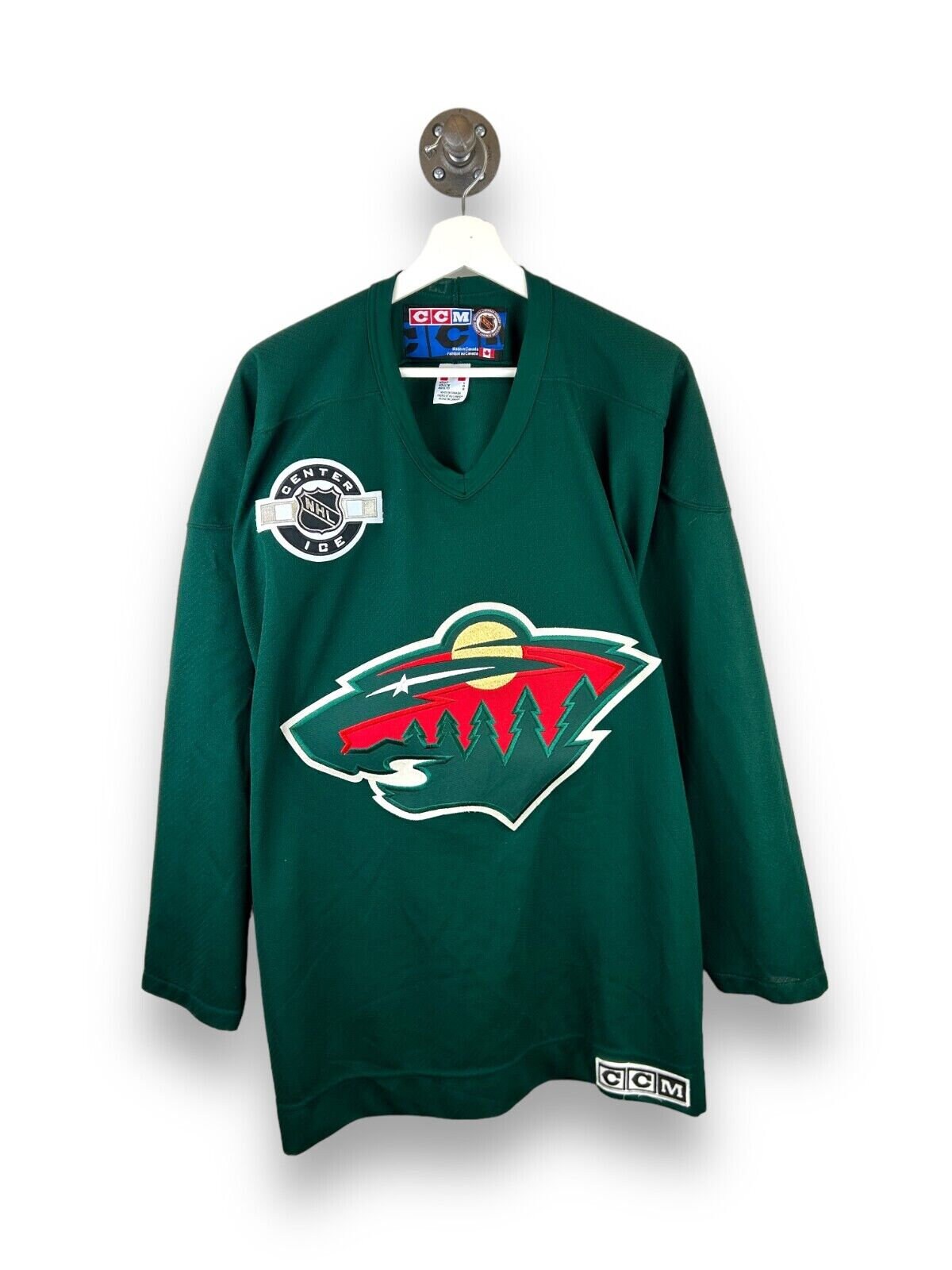 Vintage Minnesota Wild Stitched CCM Center Ice NHL Warm up Jersey
