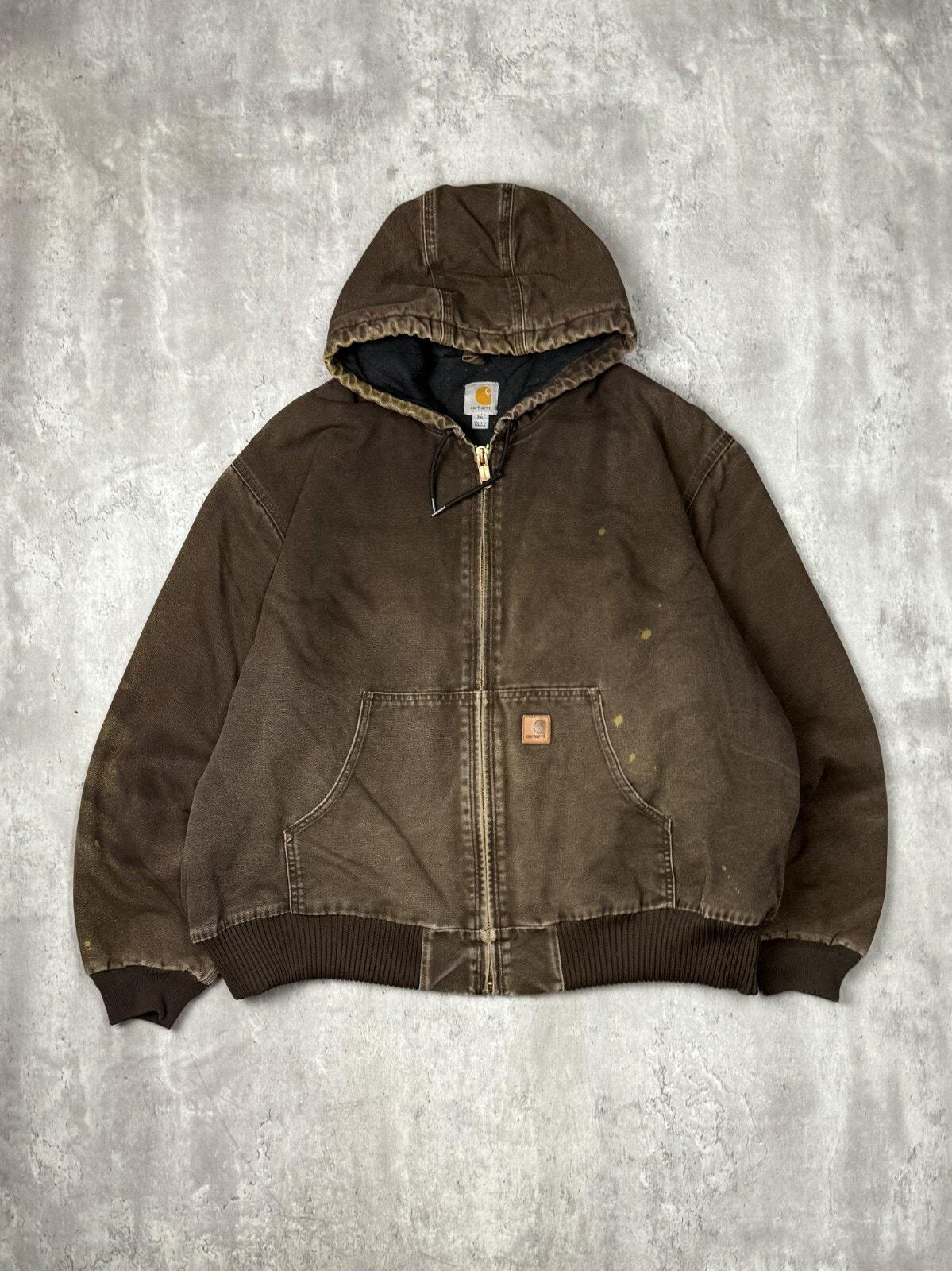Vintage Carhartt Active Jacket Brown - Etsy