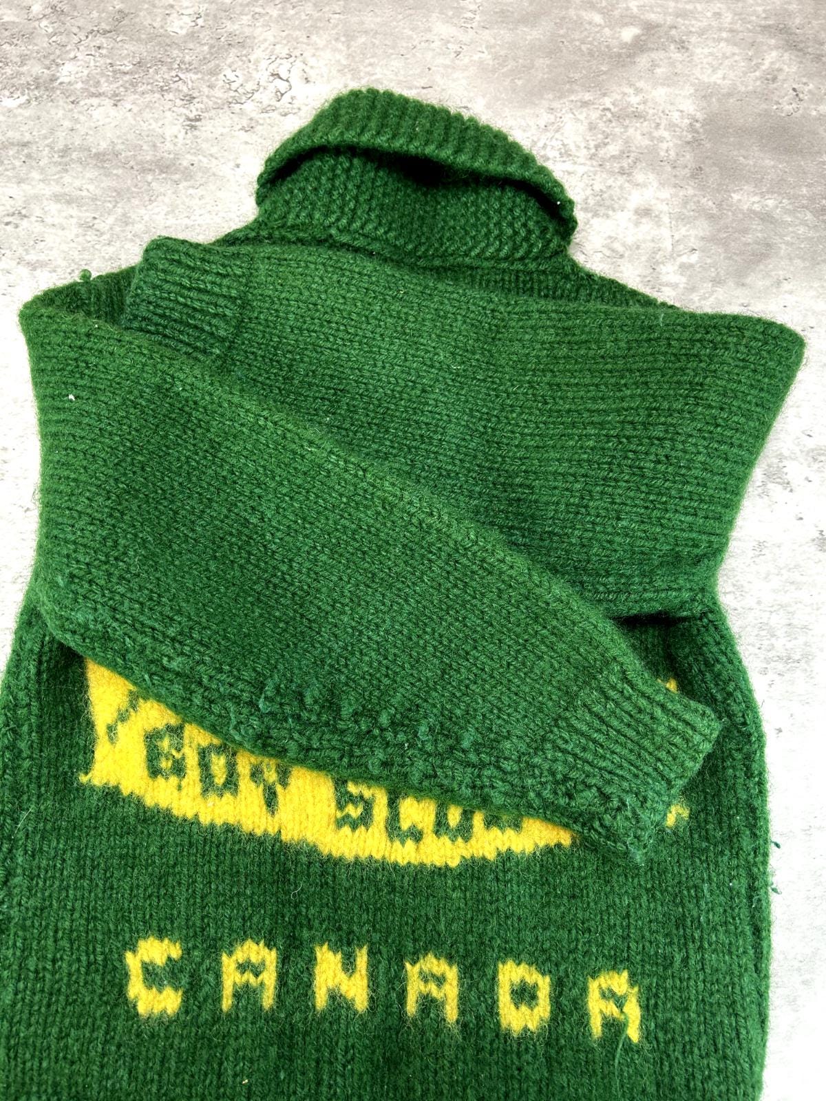 90s ヴィンテージ.デッド　CANADIAN SWEATER サイズ38 Vintage 90s Made In USA Trader Bay Western Sweater Men's