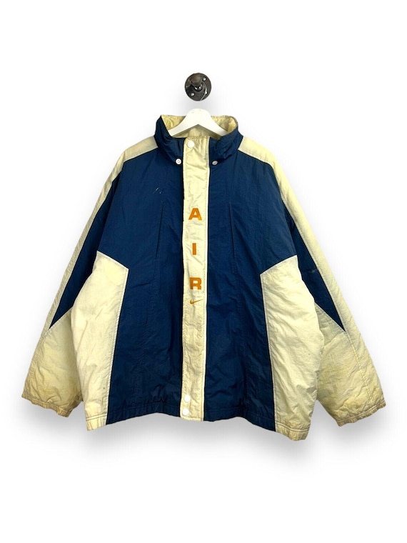 Vintage 90s Nike Air Embroidered Insulated Full Zip Nylon Jacket