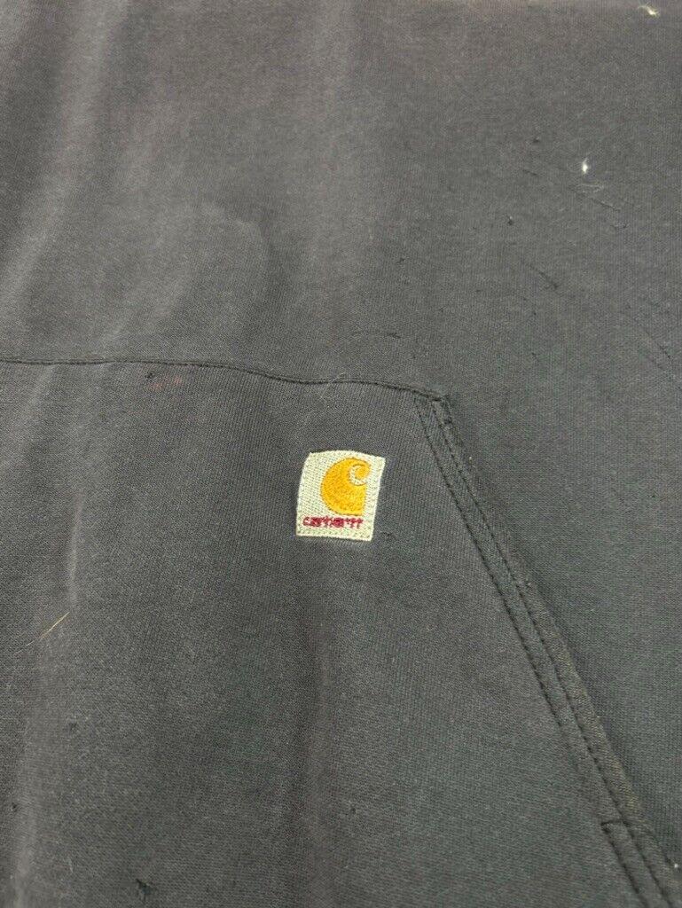 Carhartt One Point Logo Sweatshirt, Men's Size L cotton Navy blue Vintage Second Hand