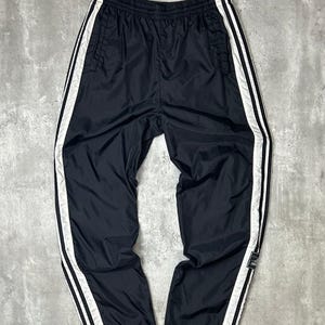 ウォーキング・ランニングウェア 90s adidas nylon pants charcoal gray Adidas Woven Pants - Dark Gray – Footkorner