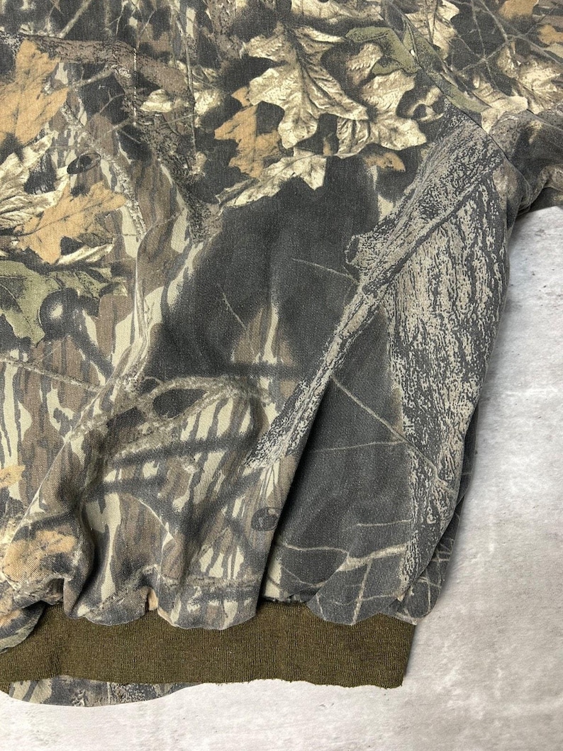 Vintage 90s Jerzees Outdoors Mossy Oak Break up Camo Hunting Jacket Size XL image 9