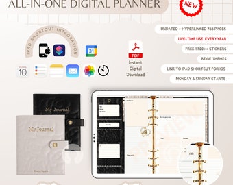 Undated Planner | Undated Digital Planners | Goodnotes Planner | iPad Planner | Daily Planner | Weekly Planner | GoodNotes Stickers Planner