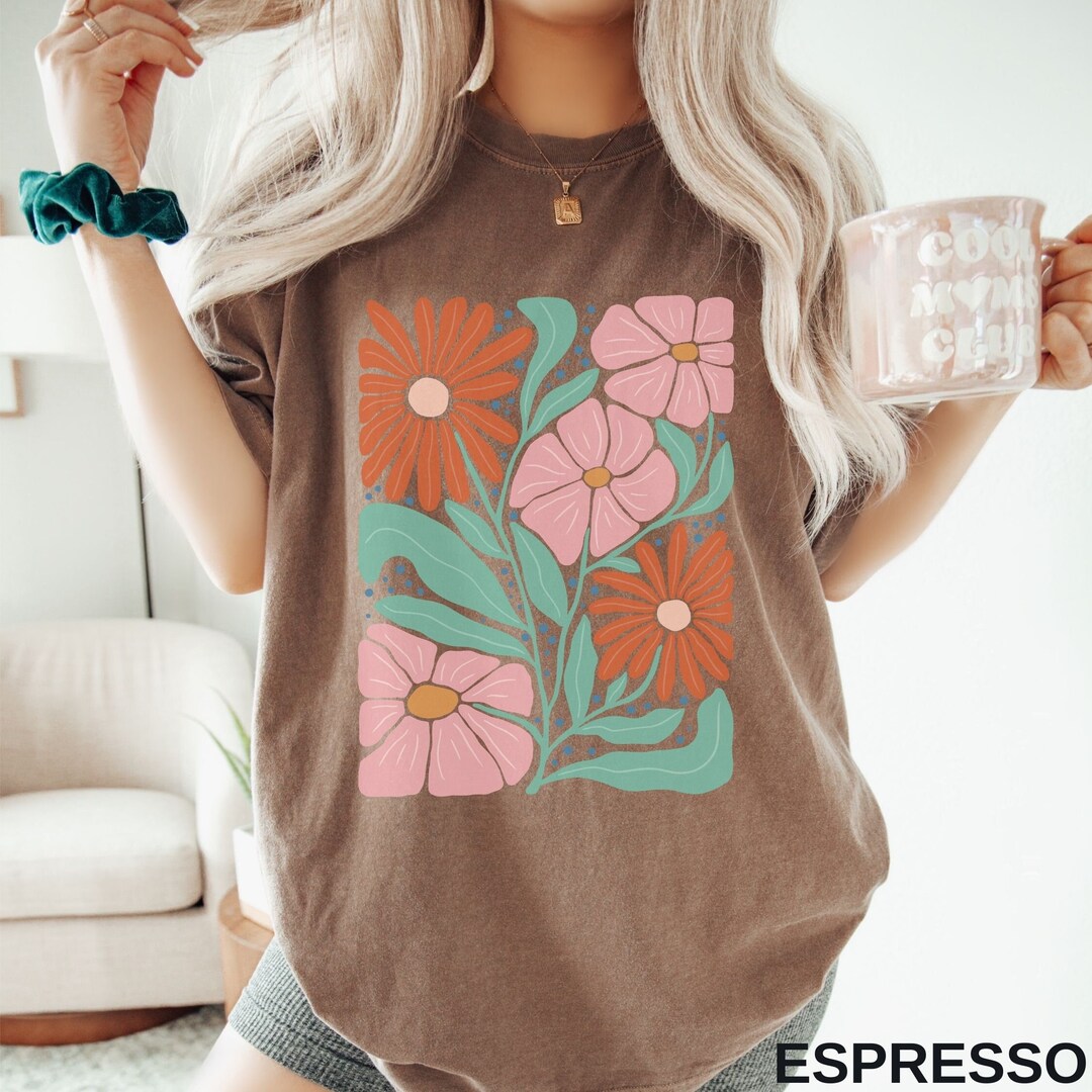 Boho Wildflowers Tshirt, Flower Market Shirt, Comfort Colors® Retro ...