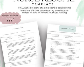 Remote Nurse Resume Template: Job-Winning Design (DOCX & PDF)