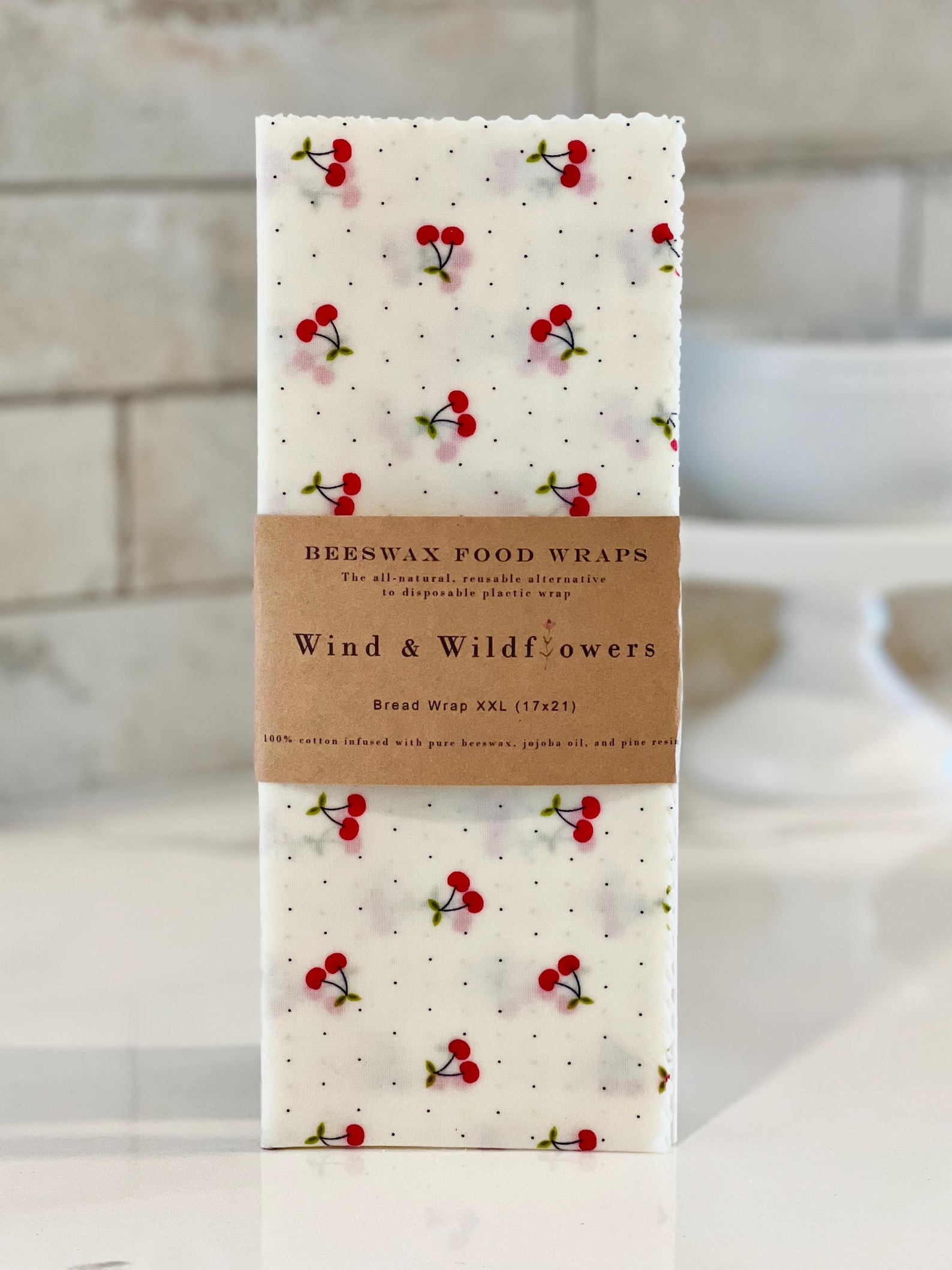Beeswax Bread wrap XXL - reusable eco friendly food safe for kitchen storage - handmade in USA - bread bag - sourdough- Christmas