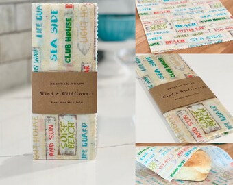 1 XXL Beeswax bread wrap - reusable eco friendly food safe homemade wraps for kitchen storage - sourdough loaf wrap