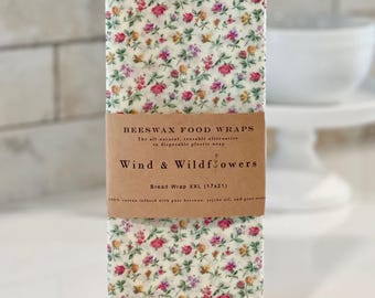 XXL Beeswax Bread wrap  - reusable eco friendly food safe for kitchen storage - handmade in USA - gifts under 20 - sourdough loaves