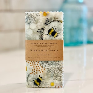 3-delig startpakket MINI bijenwasverpakking - herbruikbare, milieuvriendelijke, voedselveilige zelfgemaakte wraps voor keukenopslag - geschenken onder de 20 - lunchbox
