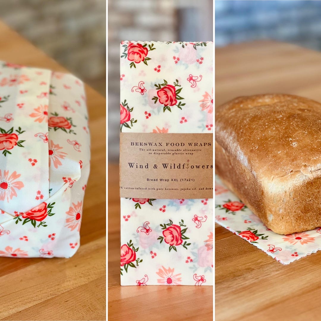 String Bread Wrapper XXL Beeswax Bread Wrap - Reusable Eco-friendly Food Safe Kitchen ...