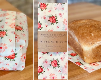 XXL Beeswax Bread wrap  - reusable eco-friendly food safe kitchen storage - handmade in USA - sourdough artisan loaves -zero waste