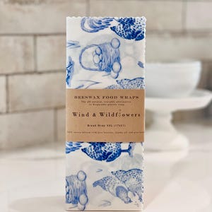 XXL Beeswax Bread wrap  - reusable eco friendly food safe for kitchen storage - handmade in USA - gifts under 20 - sourdough loaves