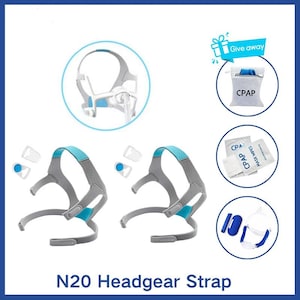 ResMed AirFit N20 CPAP Mask Headgear: Soft Fleece, Adjustable Straps