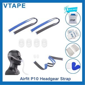 P10 Nasal Pillow Mask Headgear Replacement Straps: Adjustable, Breathable, 3-Pack