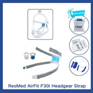 2 Pack Replacement AirFit F30i Headgear, Soft Comfortable Unisex CPAP Replacement F30i Headgear Strap (without Mask)